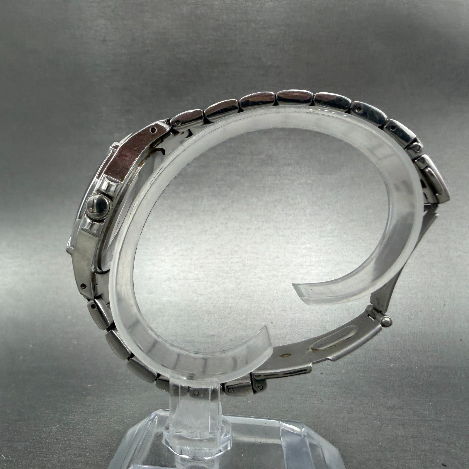 Tommy Hilfiger Watch Women 34mm White Dial Silver Tone Round Crystal New Battery6