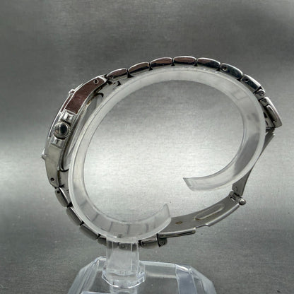 Tommy Hilfiger Watch Women 34mm White Dial Silver Tone Round Crystal New Battery6