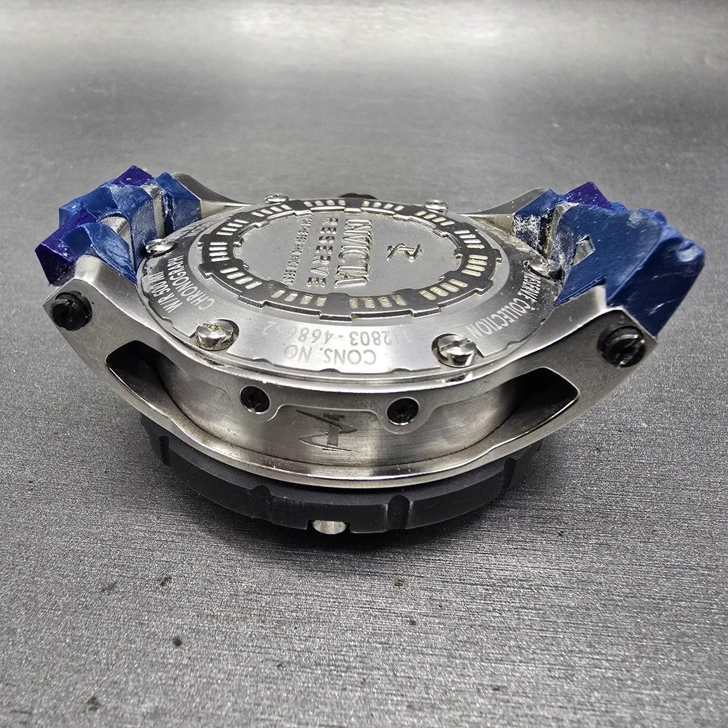 Invicta Reserve chronograph Dive Watch Men 51mm Blue Dial Steel 0906 New Battery7