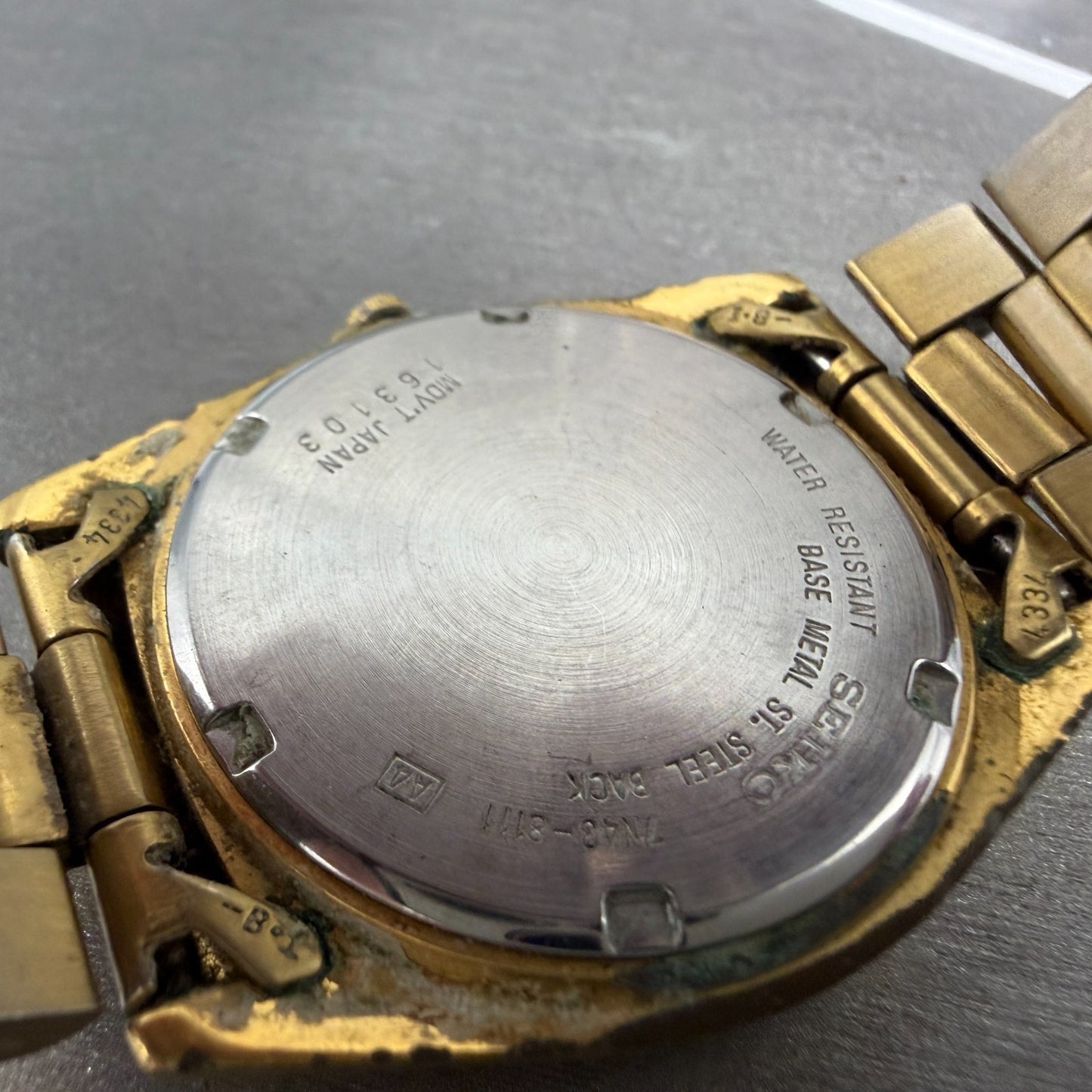 Seiko President Watch Men 36mm Champange Dial Gold Tone Daydate 7N43-8111 NewBat9