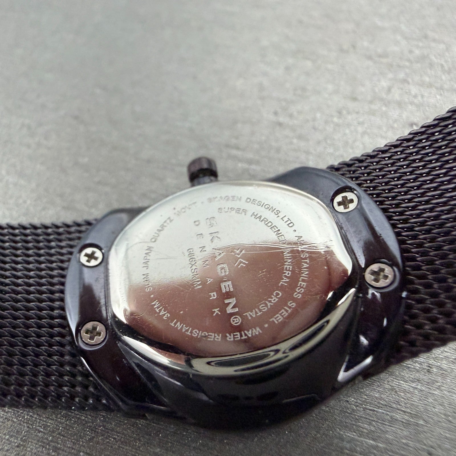 Skagen Watch Women 23mm MOP Dial Purple Tone Ovel Cyrtstals 686XSMM New Battery9