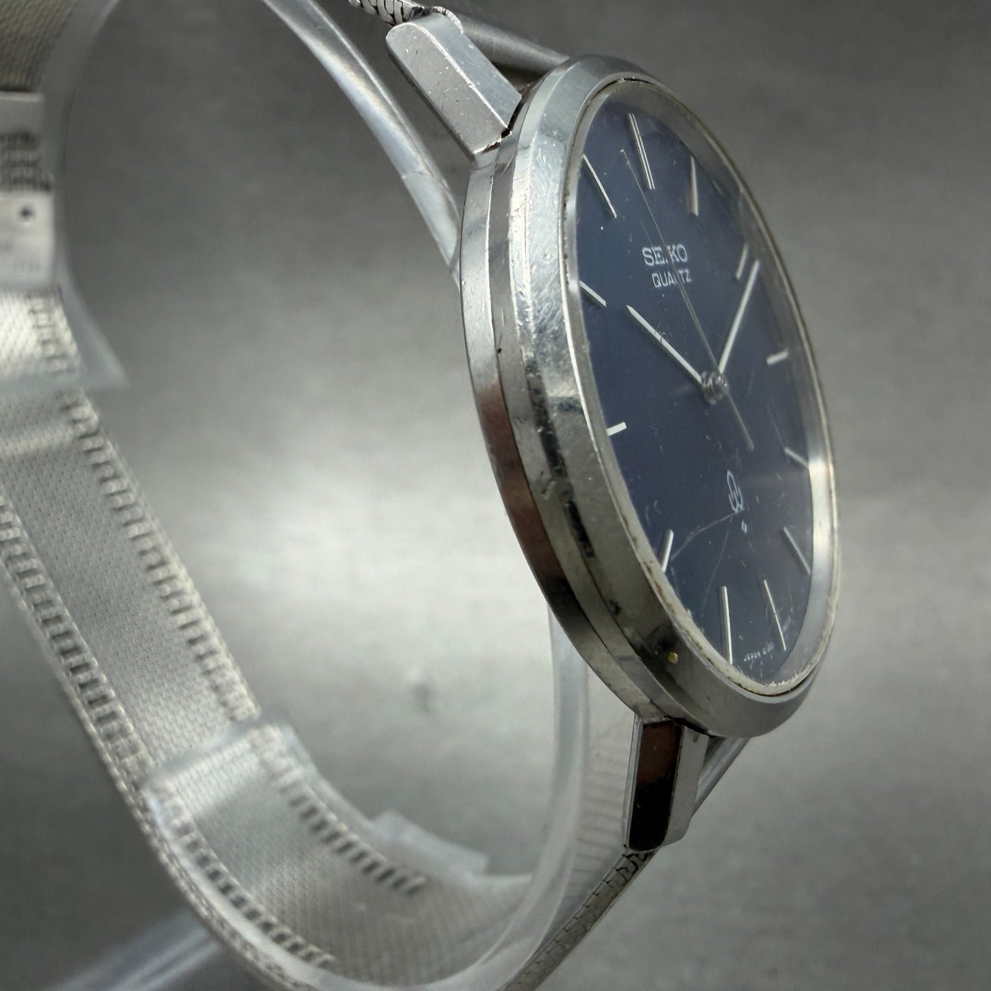 Seiko Watch Men 34mm Blue Dial Silver Tone Round 4120-9010 New Battery Vintage3