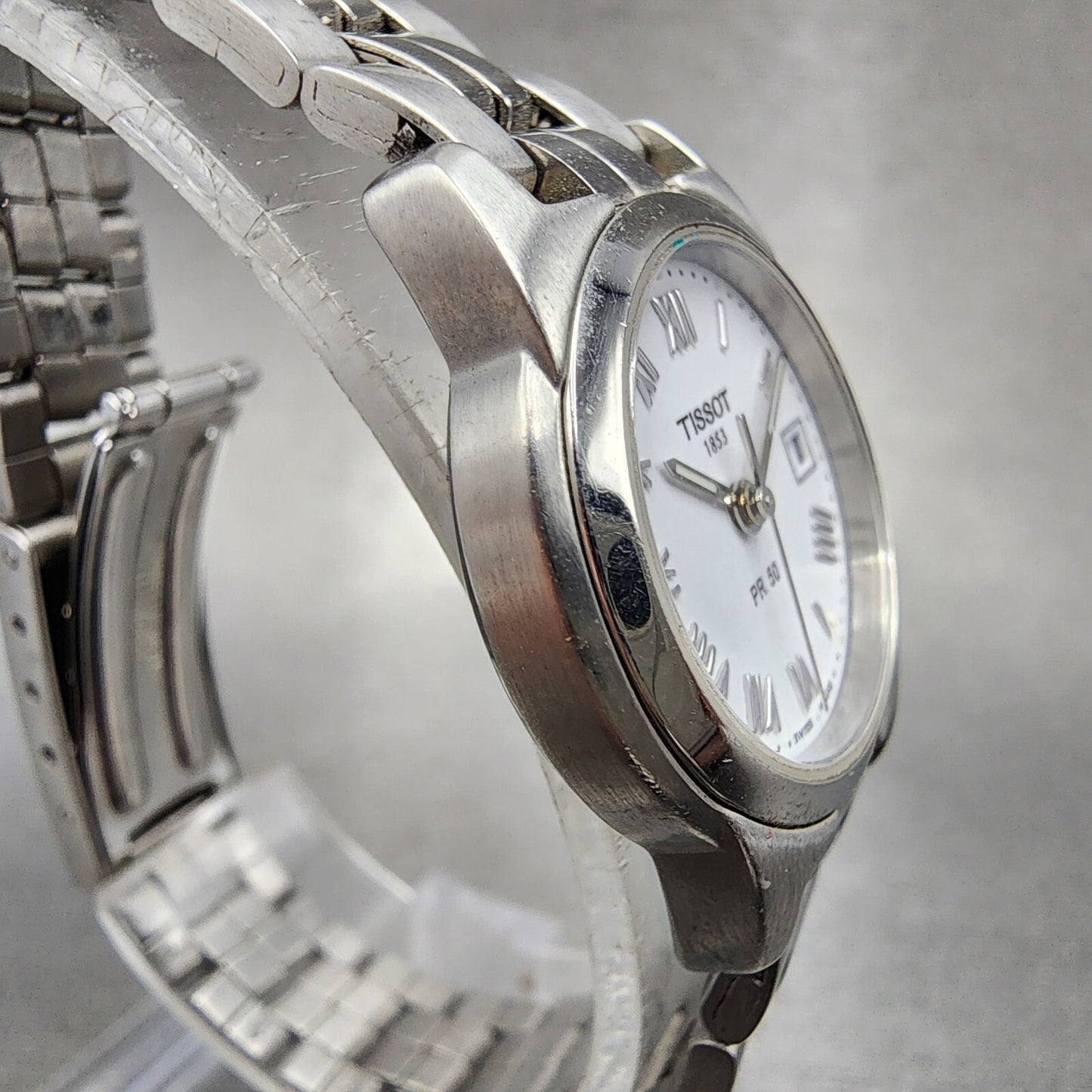 Tissot PR 50 Watch Women 25mm White Dial Silver Tone Date J326/426K New Battery3