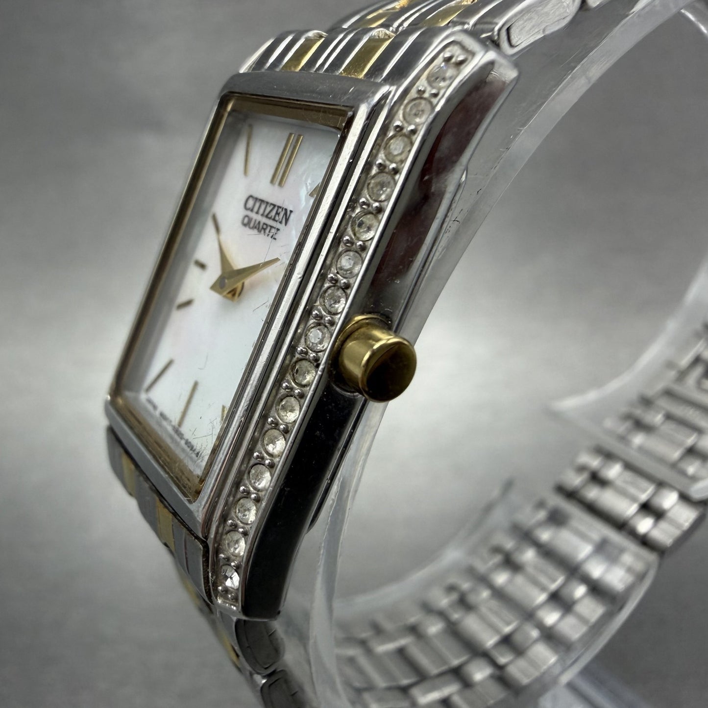 Citizen Tank Watch Women 19mm MOP Dial Two Tone 5920S063663 New Battery2