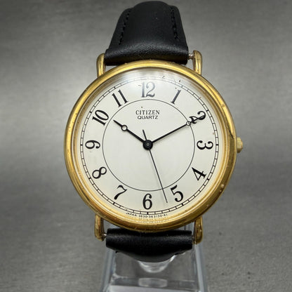 Citizen CQ Watch Men 32mm Silver Dial Gold Tone Round 3630-360788 New Battery0