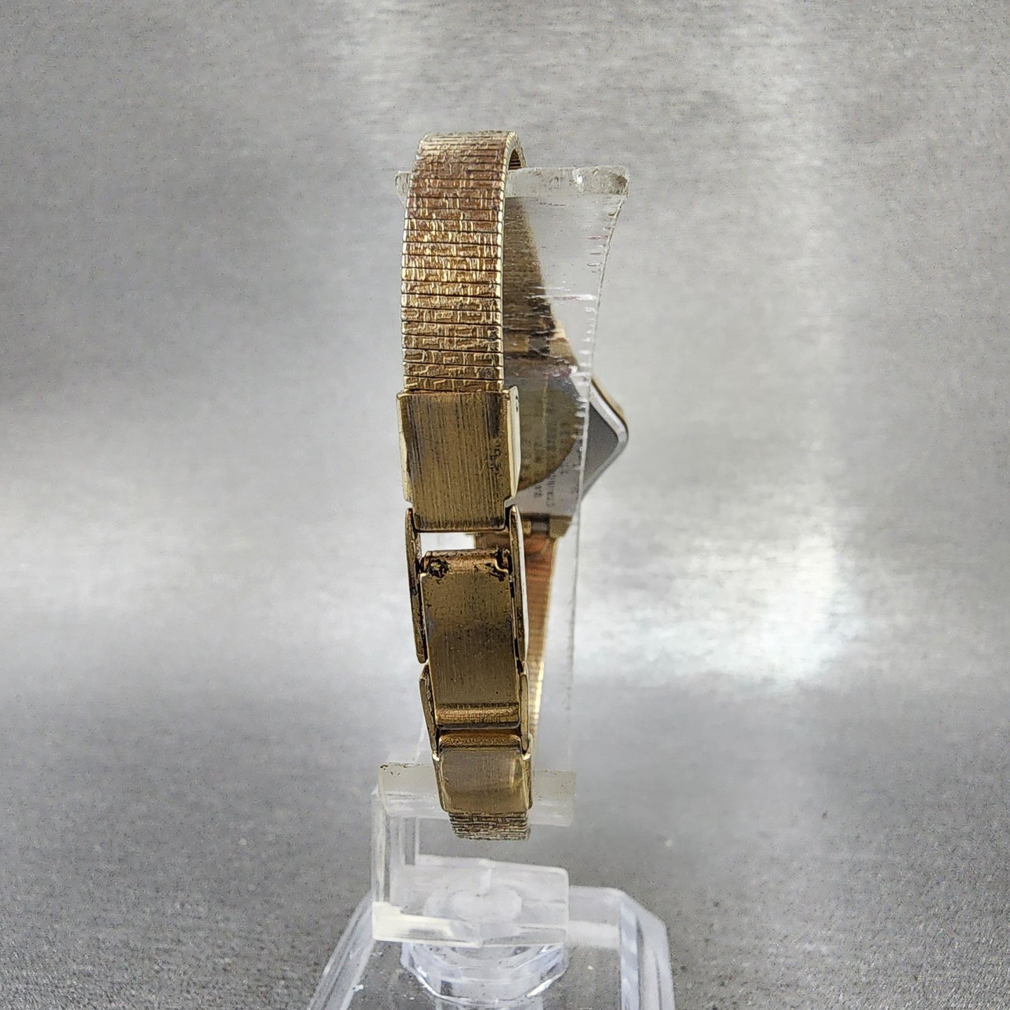 Seiko Asymmetrical Watch Women 21mm Blue Dial Gold Tone Manual Wind 117739 Runs7