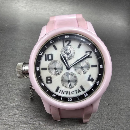 Invicta Russian Diver Watch Women 42mm MOP Dial Pink Tone Daydate 11367 PARTS0
