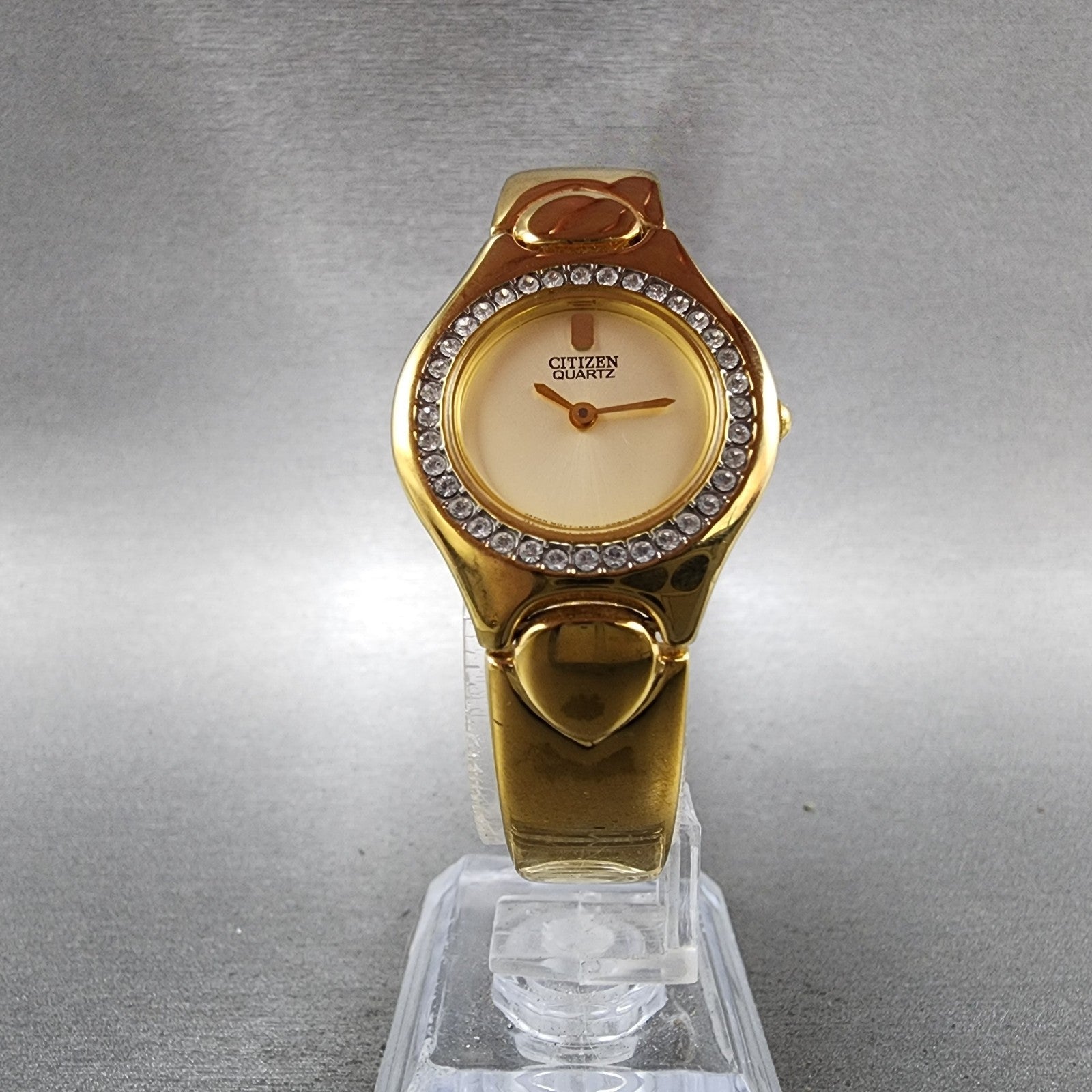 Citizen Watch Women 25mm Champagne Dial Gold Tone 5920S92324 New Battery5