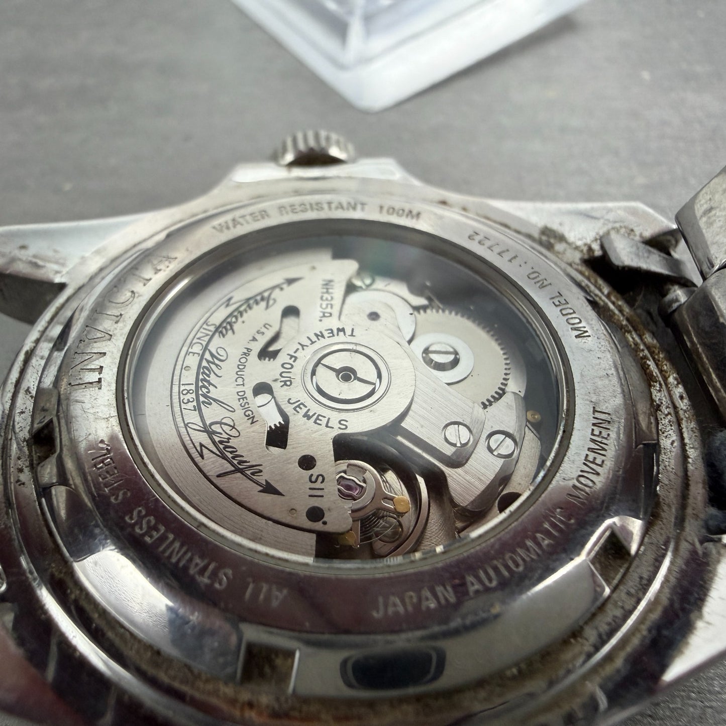 Invicta Automatic Dive Watch Men 45mm MOP Dial Silver Tone Date READ! 17722 Runs9