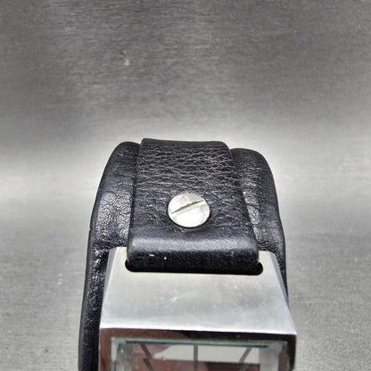 Diesel Watch Men 27mm Silver Dial Silver Tone Rectangle DZ-1020 READ New Battery3