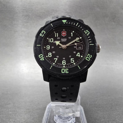 Victorinox Swiss Army Striker Watch Women 31mm Black Dial Black Tone Date PARTS6