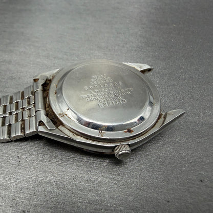 Citizen Seven Star Watch Men 35mm Silver Dial Silver Tone Daydate 4-140214 PARTS10