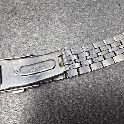 Seiko Bracelet 18mm Stainless Steel Two Tone Tri Folding Clasp VTG Japan 4A4K2C114