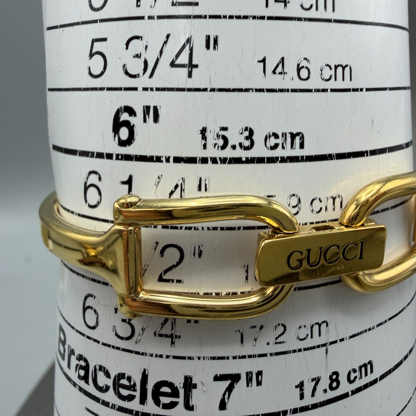 Gucci 1500L Tank Watch Women 12mm Black Dial Gold Rectangle Bangle New battery A10