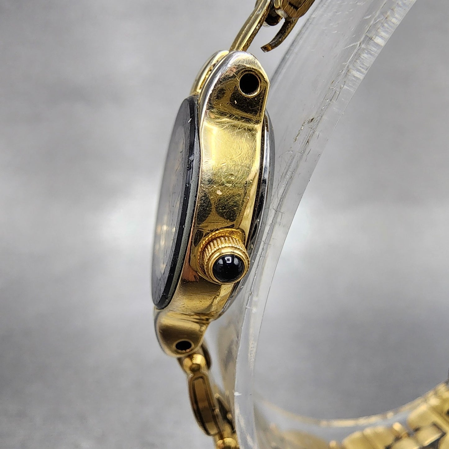 Citizen CQ Watch Women 18mm Black Dial Gold Tone Round 3220S61698 New Battery2