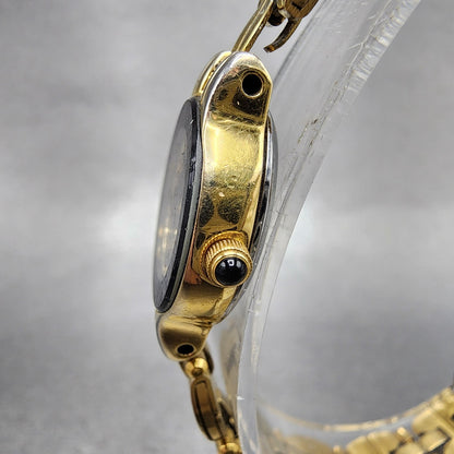 Citizen CQ Watch Women 18mm Black Dial Gold Tone Round 3220S61698 New Battery2