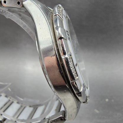 Citizen Eco-Drive Chronograph Watch Women 39mm White Dial Steel Diamonds Runs3