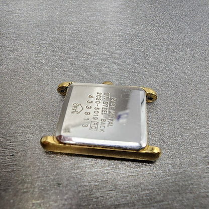 Seiko Tank Watch Women 18mm White Dial Gold Tone Rectangle 2c205019 New Battery9