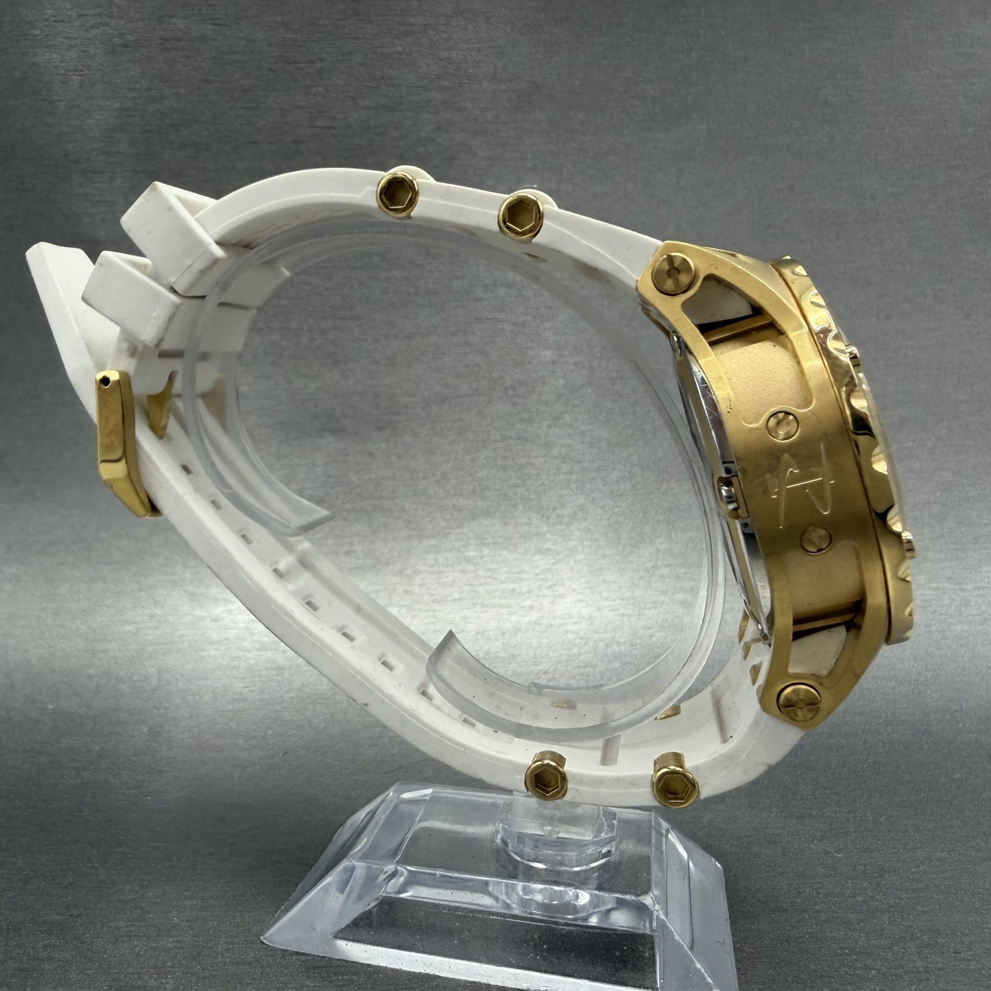 Invicta Reserve Chronograph Watch Men 44mm MOP Dial Gold Tone Date 0525 New Batt8