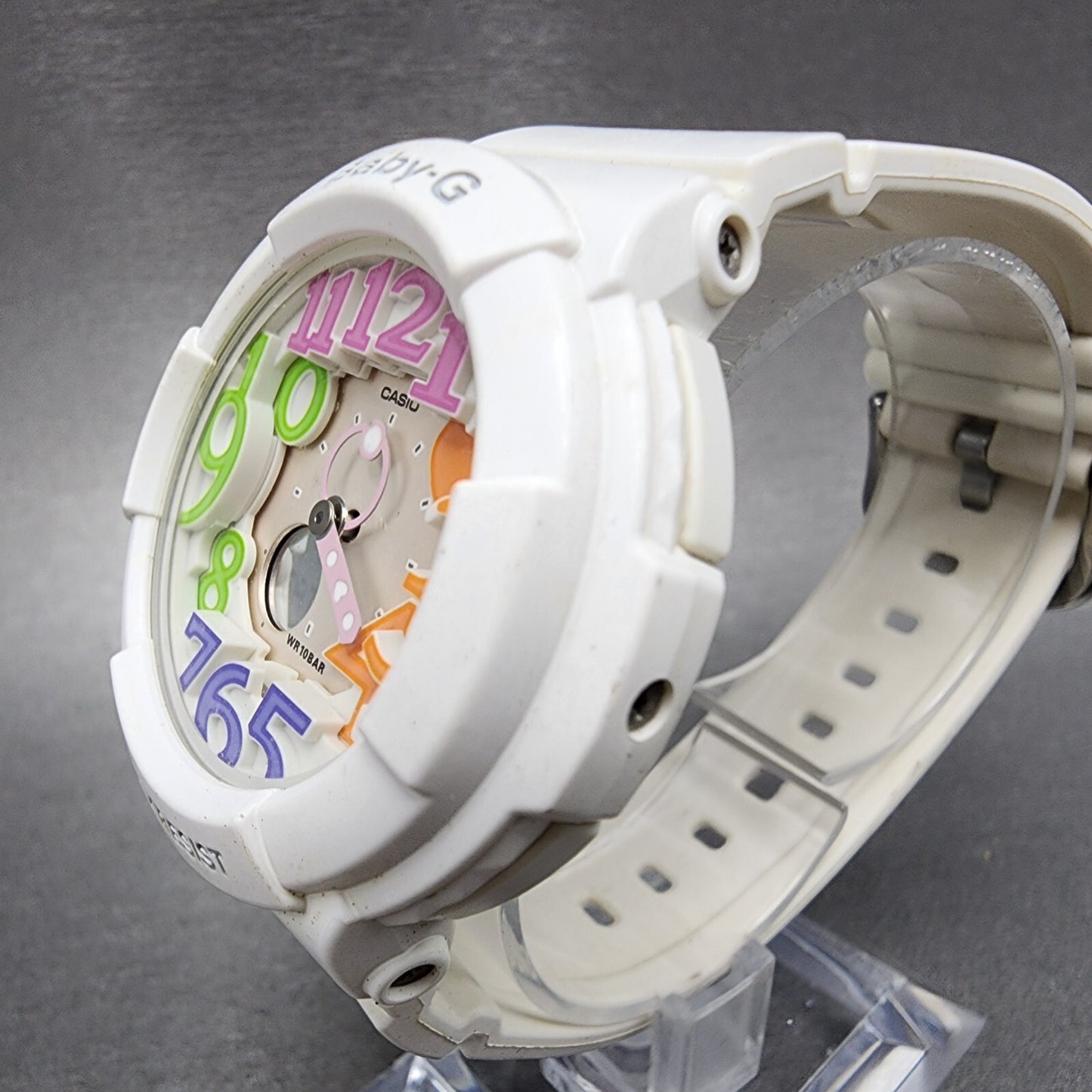 Casio BabyG BGA131 Watch Women 43mm White Tone Analog Digital New Battery2