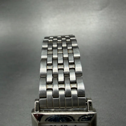 Seiko Tank Watch Women 20mm White Dial Silver Tone Square V400-6530 New Battery24