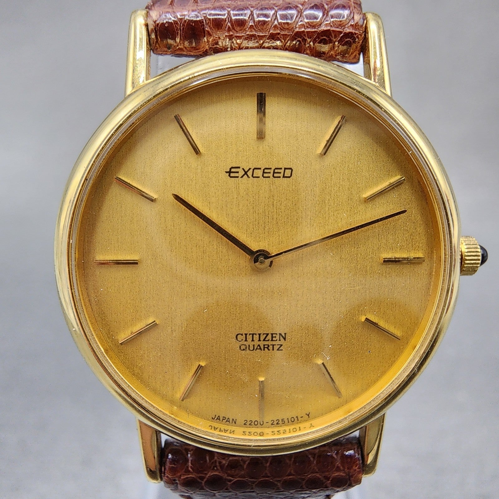 Citizen Exceed Watch Women 25mm Gold Dial Gold Tone Round 2200222911 New Batt1