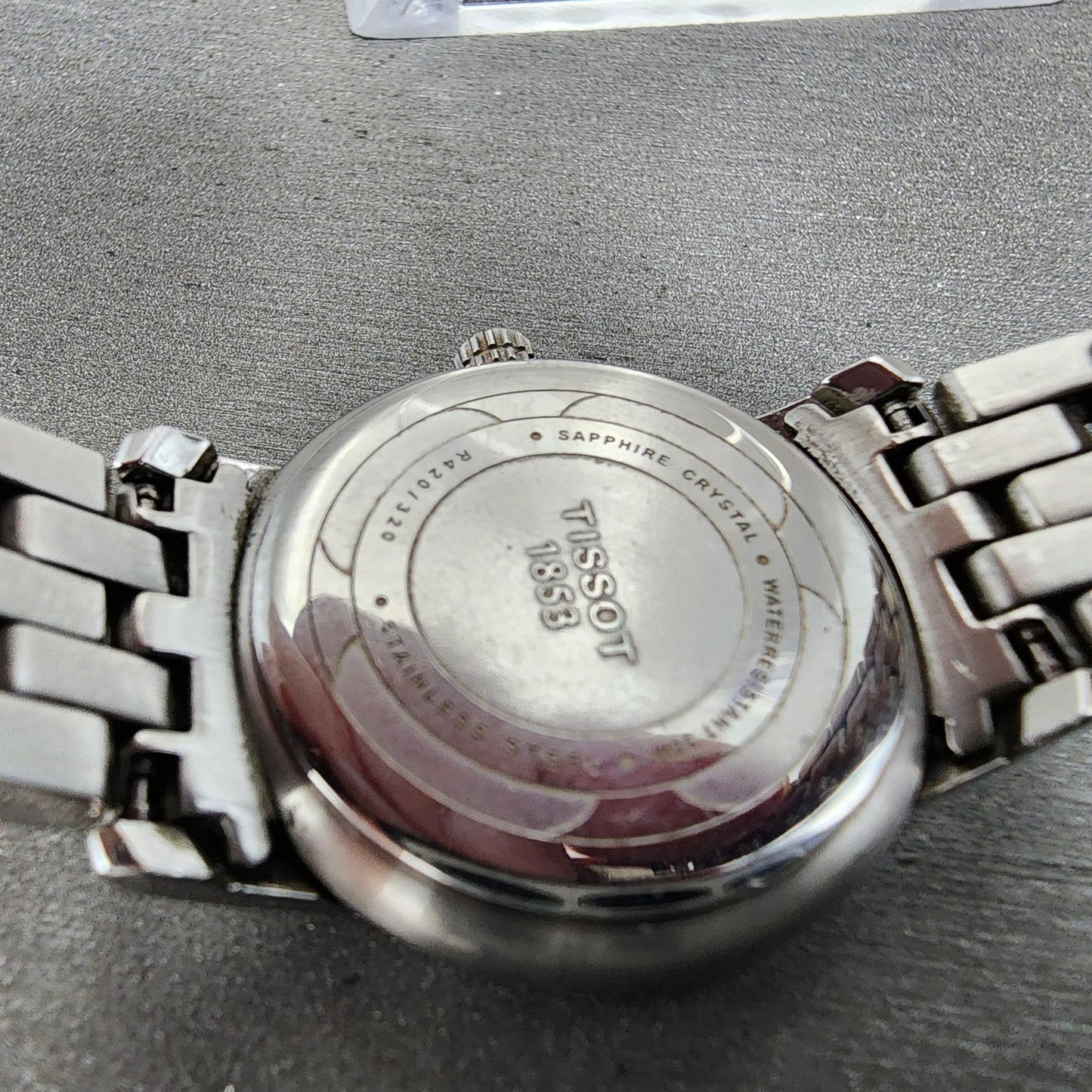 Tissot Ring Watch Women 28mm Blue Dial Steel Date Round R420/320 New Batt9