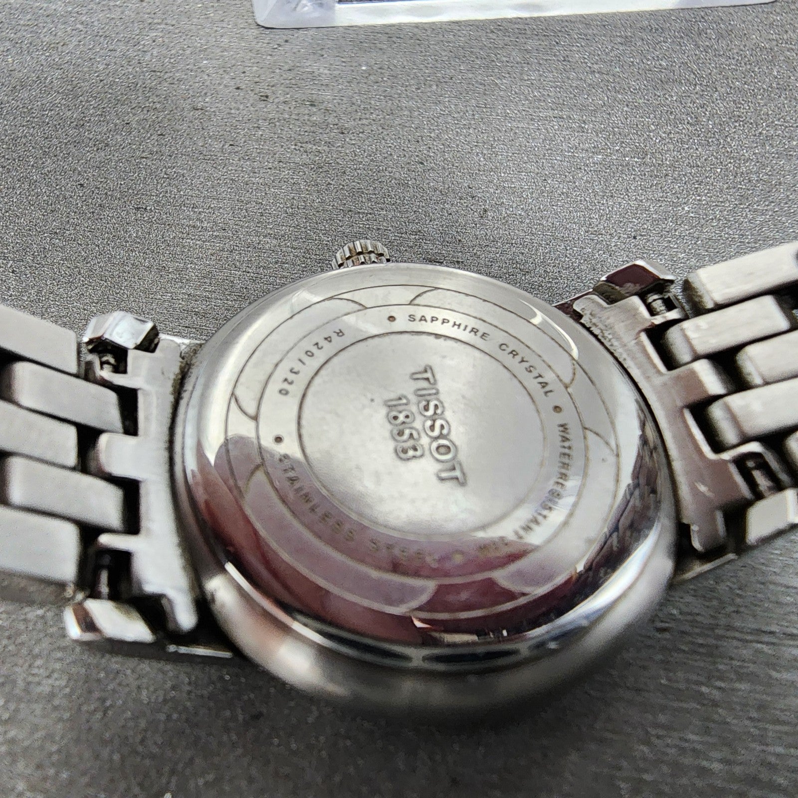 Tissot Ring Watch Women 28mm Blue Dial Steel Date Round R420/320 New Batt9