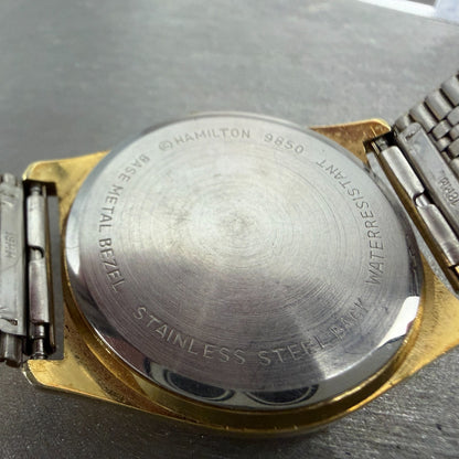 Hamilton Watch Men 34mm Champagne Dial Gold Tone Round 9850 Optimist INT PARTS10