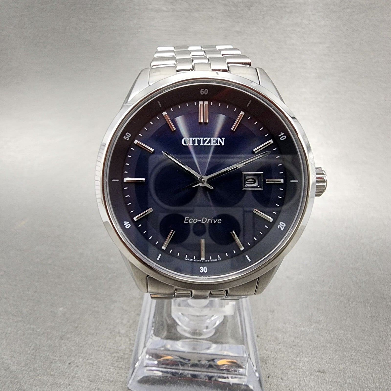 Citizen EcoDrive Addysen Watch Men 41mm Blue Dial Steel Date BM725153L0
