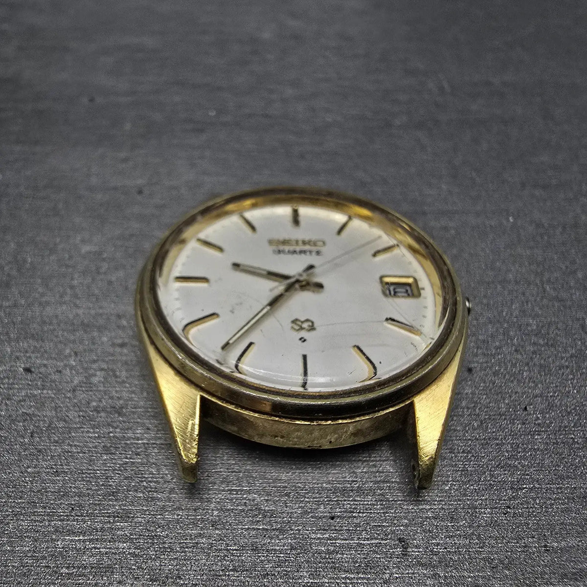 Seiko 8222 Quartz Movement Works Date W/ Dial Hands Case Vintage3