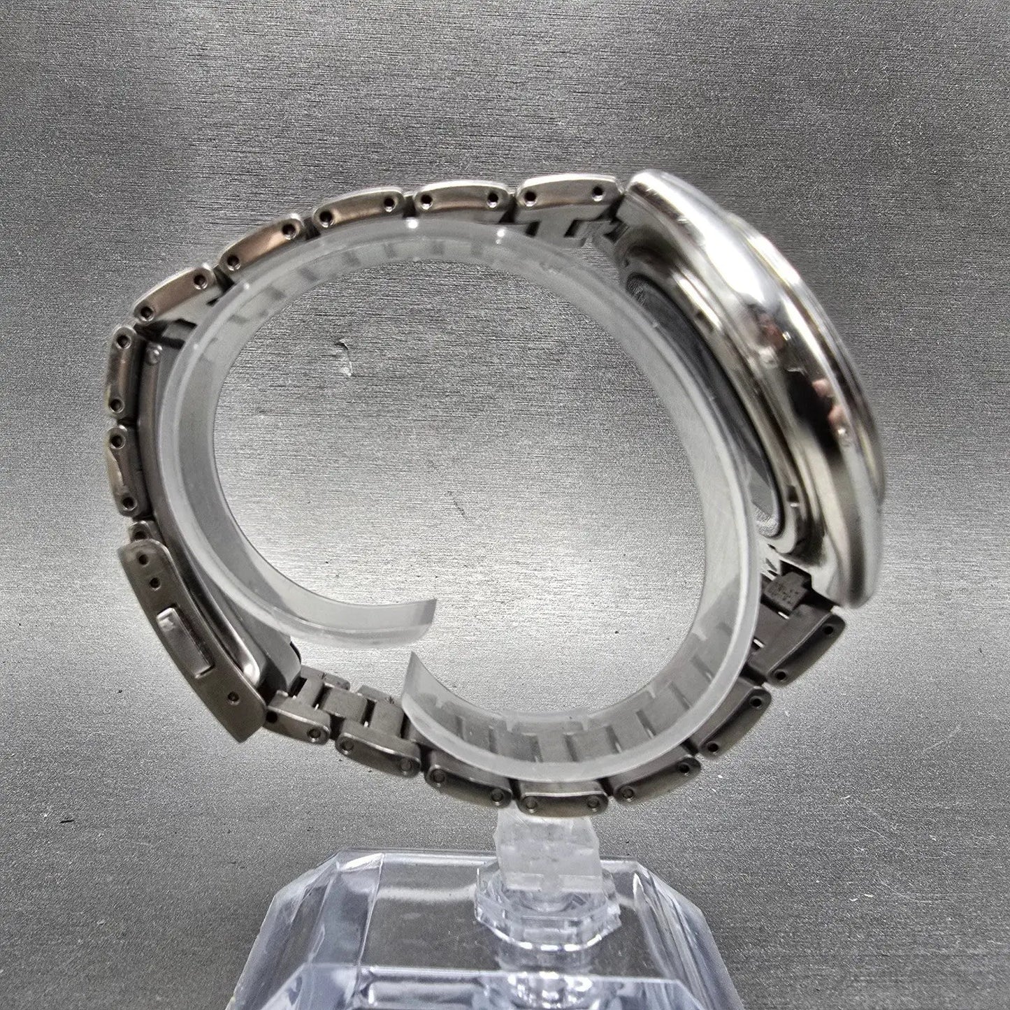 Seiko Solar Watch Men 38mm Silver Dial Titanium Date Atomic 7B22-0AD0 PARTS8