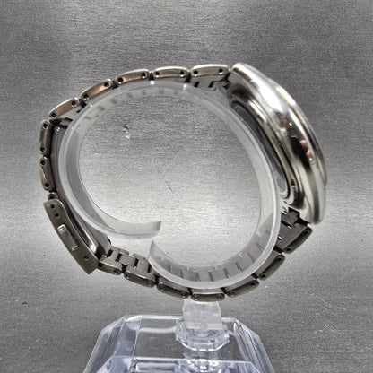 Seiko Solar Watch Men 38mm Silver Dial Titanium Date Atomic 7B22-0AD0 PARTS8