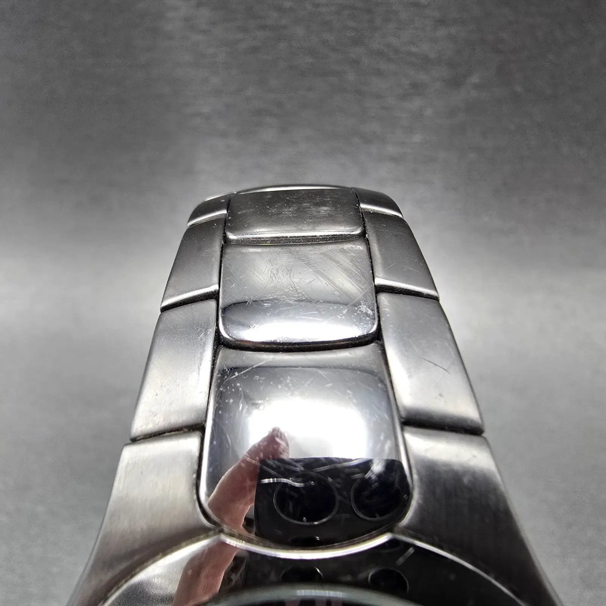 Citizen Eco-Drive Watch Men 36mm Black Dial Titanium Daydate E100-K18434 Runs JP4