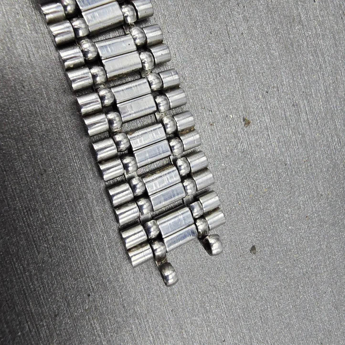 Seiko Bracelet 17mm Stainless Steel Silver Tone Tri Folding Clasp VTG Japan9