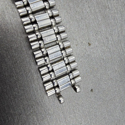 Seiko Bracelet 17mm Stainless Steel Silver Tone Tri Folding Clasp VTG Japan9