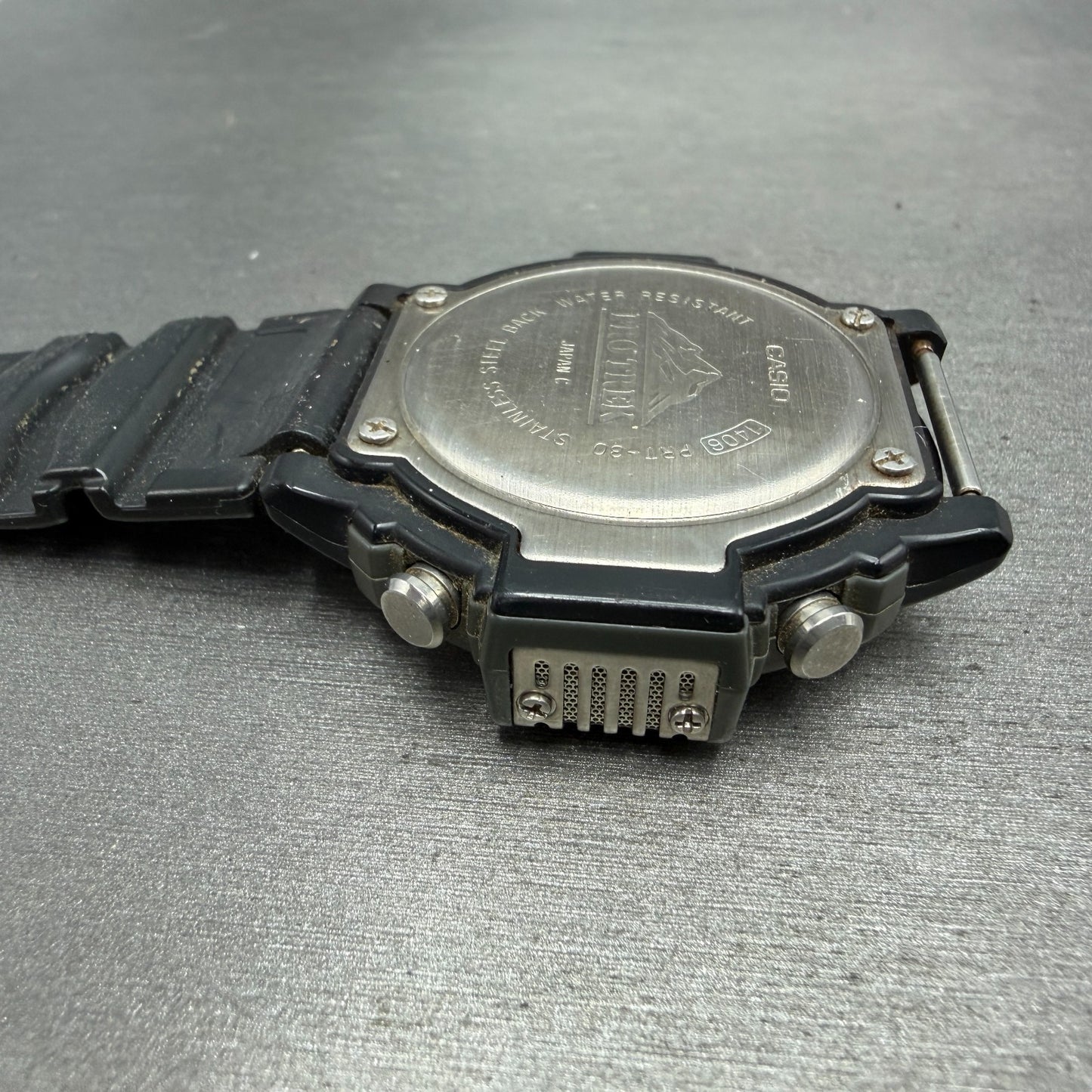 Casio Pro Trek PRT-30 Watch Men 47mm Digital Silver Alti Thermo READ!!! New Batt12