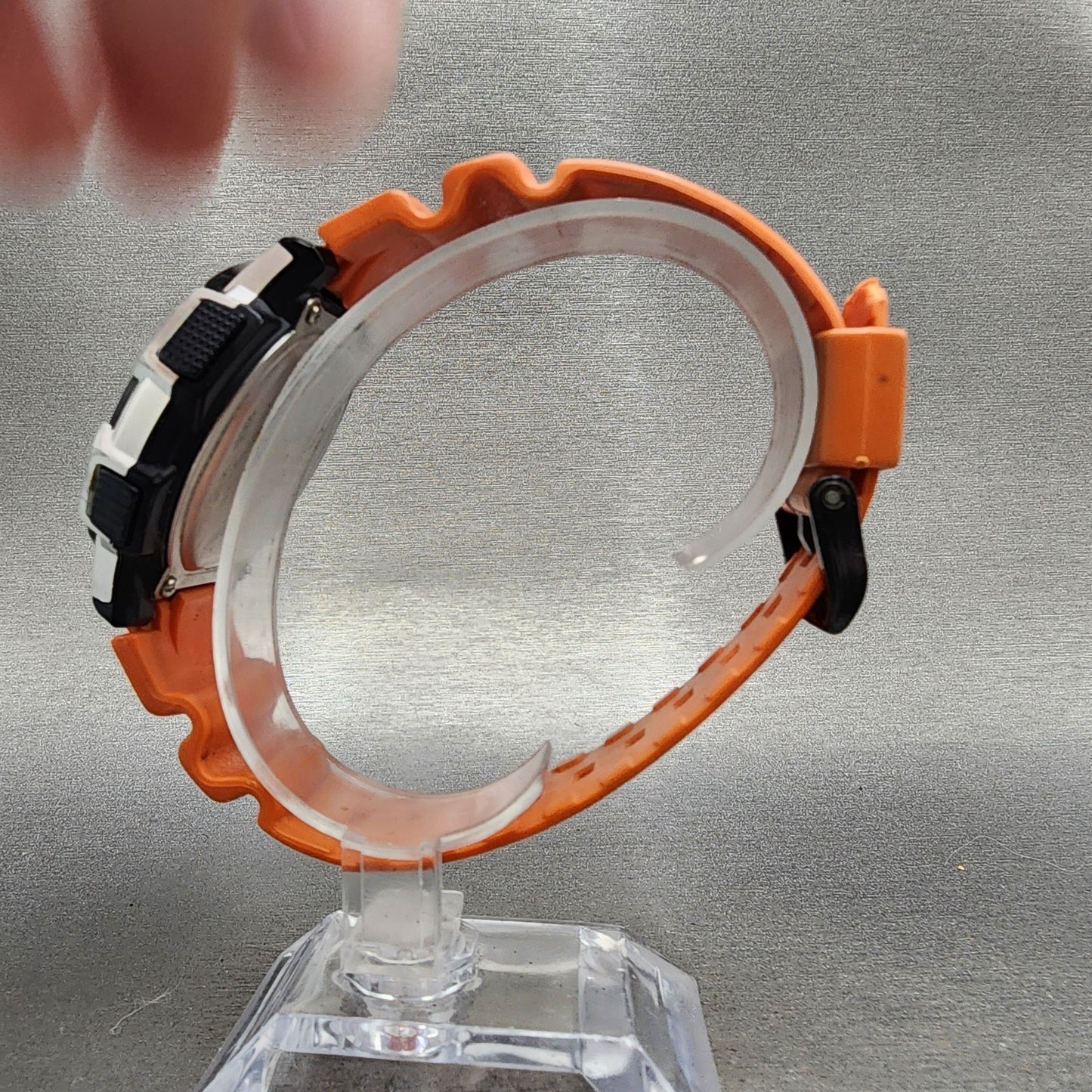 Casio AE1000W World Time Watch Men 44mm Digital Silver Tone Alarm Chrono NewBat6