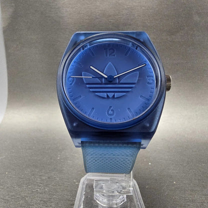 Adidas Street Project Two watch Men 39mm Blue Dial Blue Tone Round New battery5