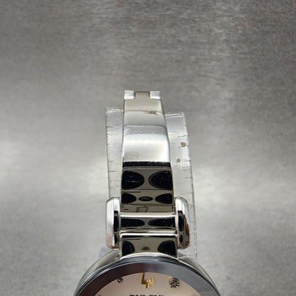 Bulova Marc Anthony Watch Women 26mm White Dial Silver Tone Diamond Accents B123
