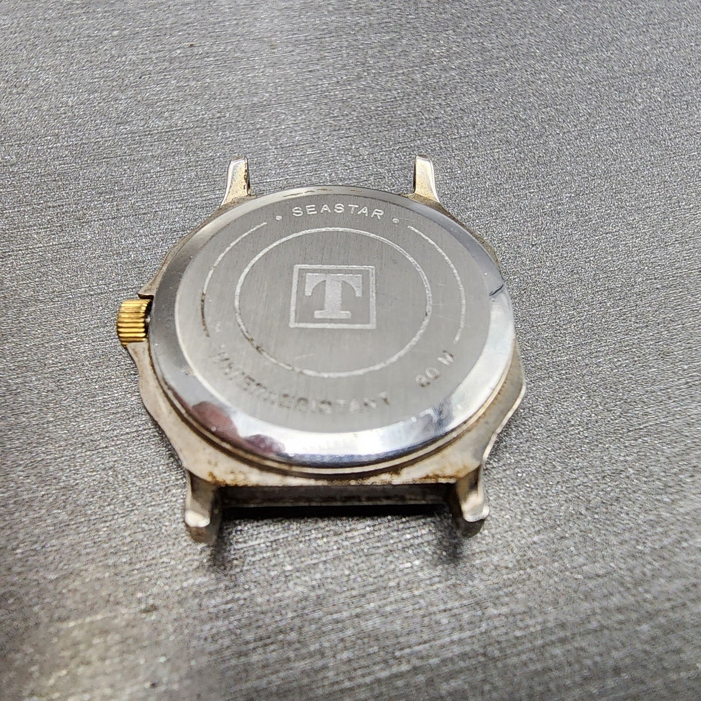 Tissot Seastar Watch Women 24mm White Dial Two Tone Date Octagon  PARTS8