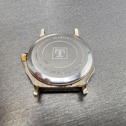 Tissot Seastar Watch Women 24mm White Dial Two Tone Date Octagon  PARTS8