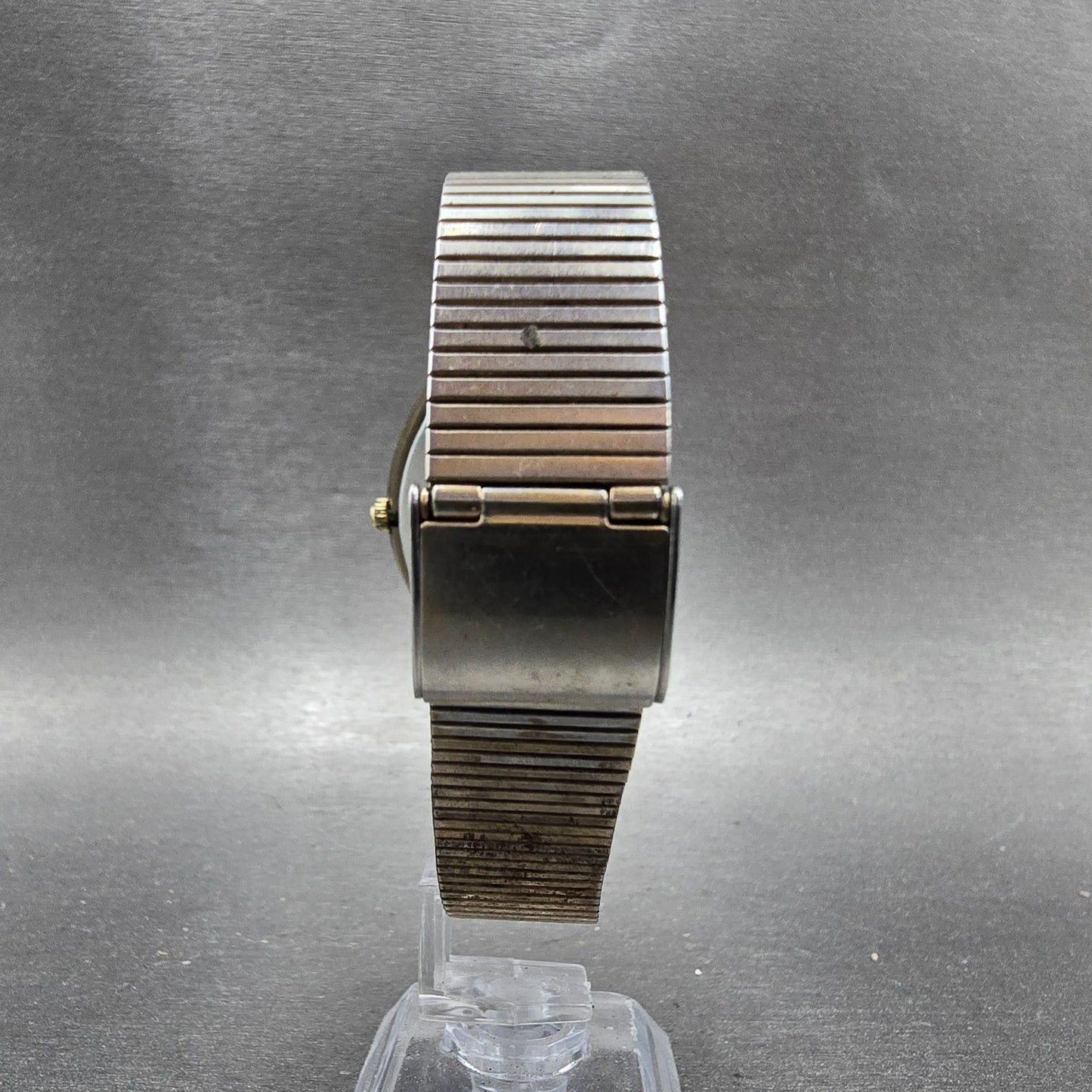 Rado Diastar  Watch Men 32mm Gold Dial Gold Tone Date Oval K162 PARTS8
