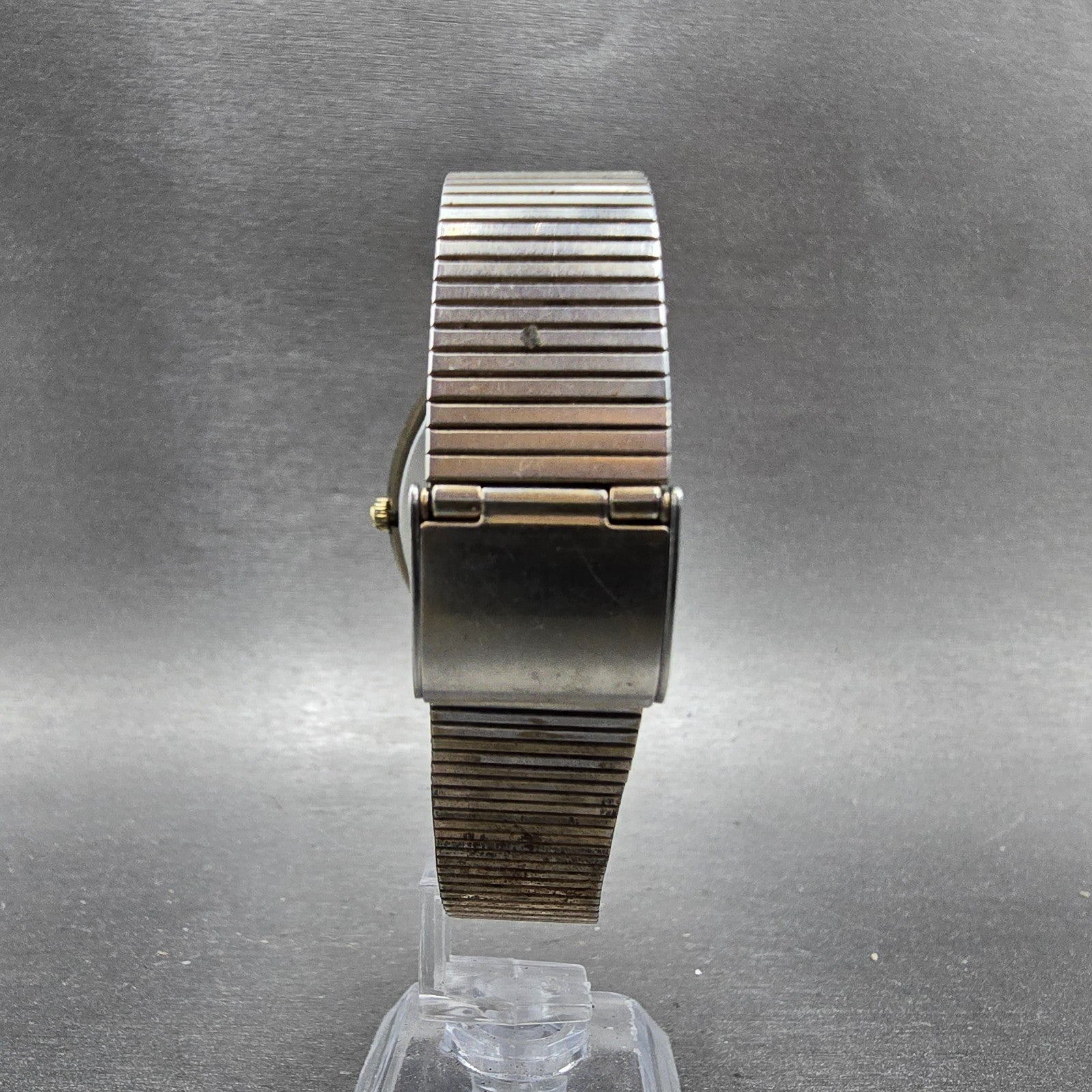 Rado Diastar  Watch Men 32mm Gold Dial Gold Tone Date Oval K162 PARTS8