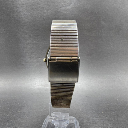 Rado Diastar  Watch Men 32mm Gold Dial Gold Tone Date Oval K162 PARTS8