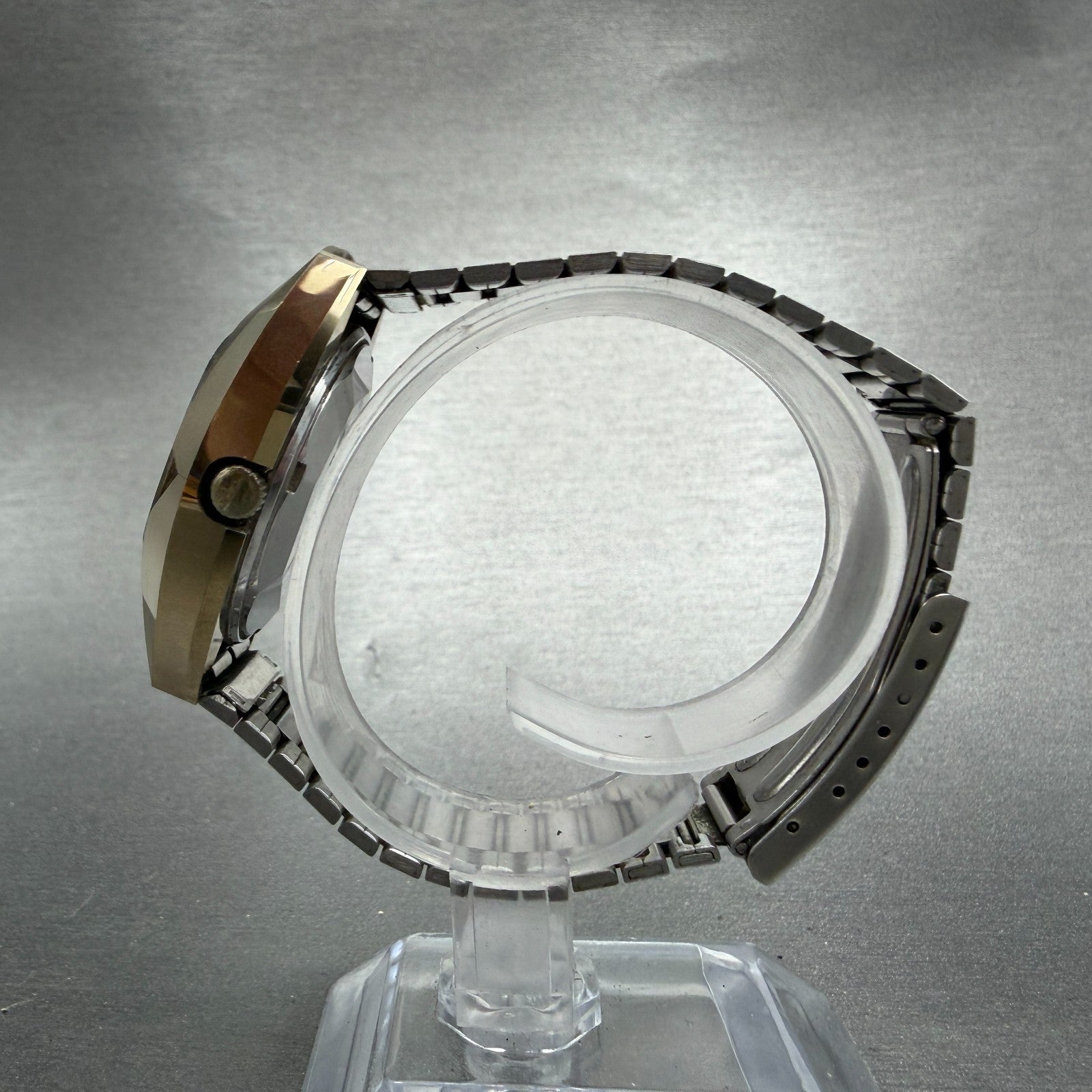 Rado Balboa V Watch Men 35mm Silver Dial Gold Tone Oval Date Automatic PARTS7