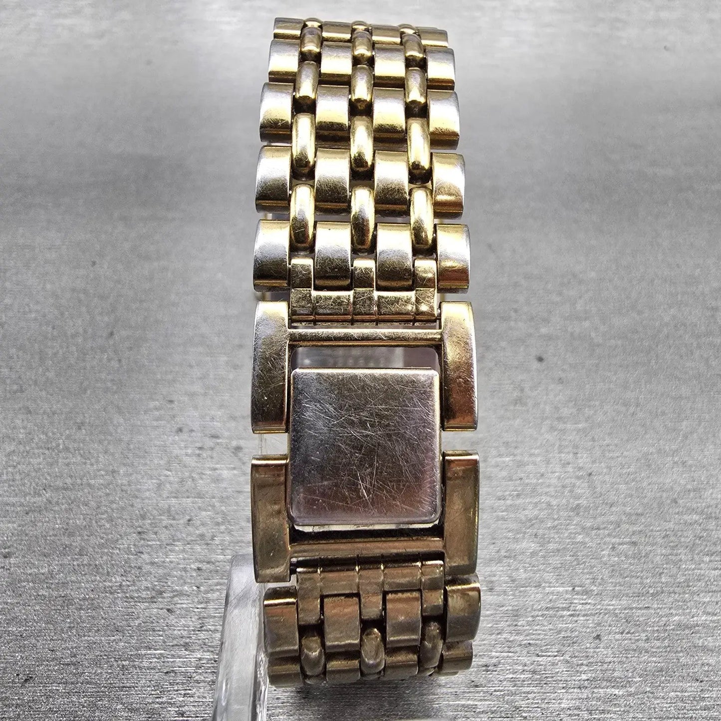 Seiko Tank Watch Men 27mm Black Dial Gold Tone Date Rectangle 7N29-5B29 New Batt7