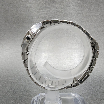 Seiko Watch Women 27mm MOP Dial Steel Date Round Diamonds 7n820CG0 New Battery6