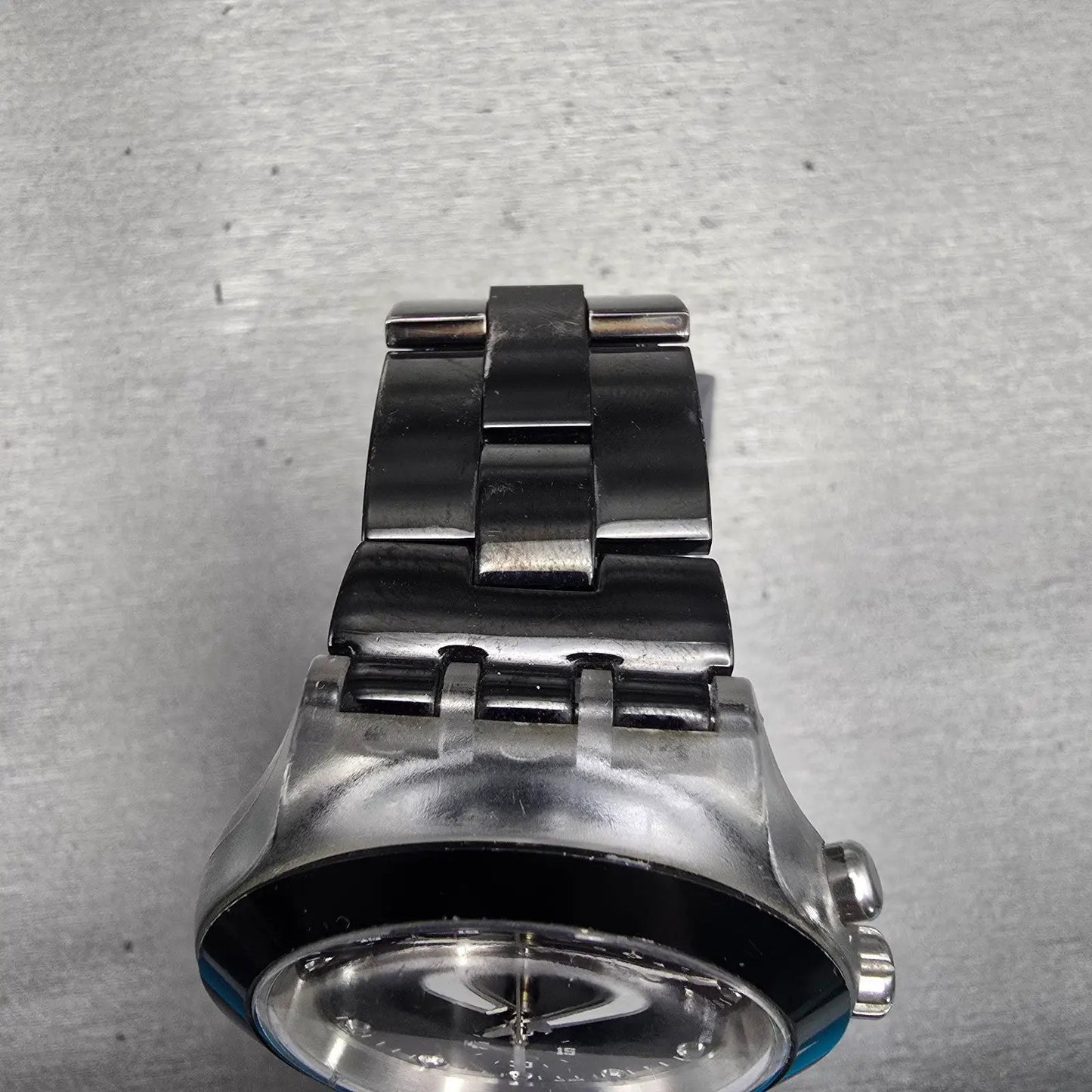 Swatch Irony Diaphane Full Blooded Nigth Watch Men Chrono SVCK4035AG New Battery4