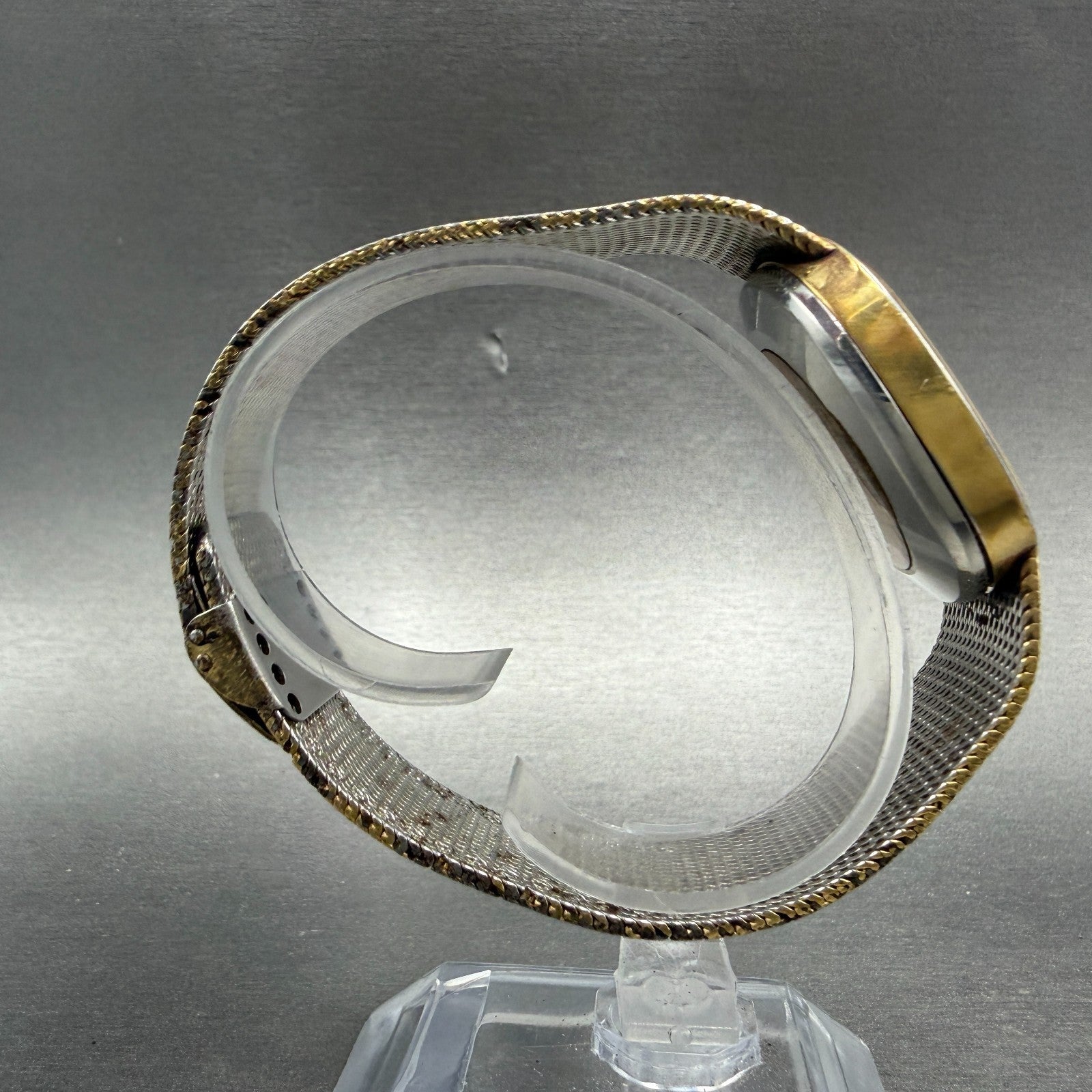 Rado Custom Watch Men 31mm Silver Dial Gold Tone Date oval 729.5047.2 PARTS9
